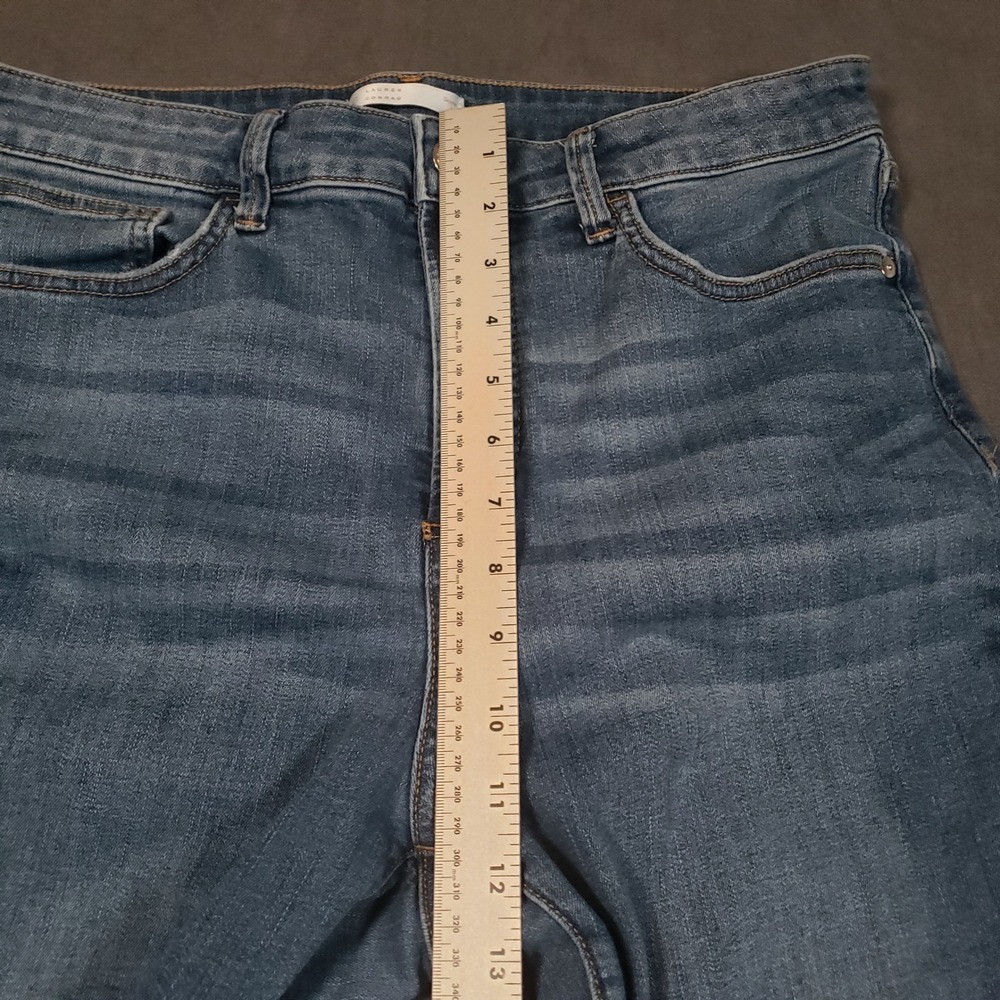 LC Lauren Conrad Skinny Jeans Womens 14 Blue High Rise Stretch Denim - Picture 7 of 9